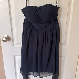 Bill Levkoff bridesmaids navy chiffon dress. Size 2.